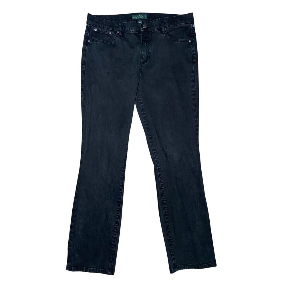 Ralph Lauren Lauren Jeans Co. Women's Black Denim Jeans Sz 14